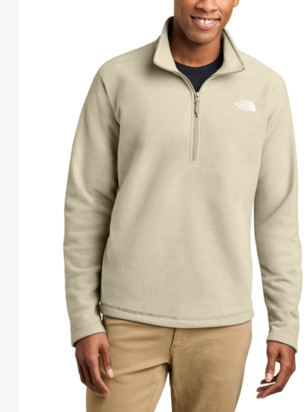 The North Face Men's Half-Zip Fleece Pullover - Light Beige